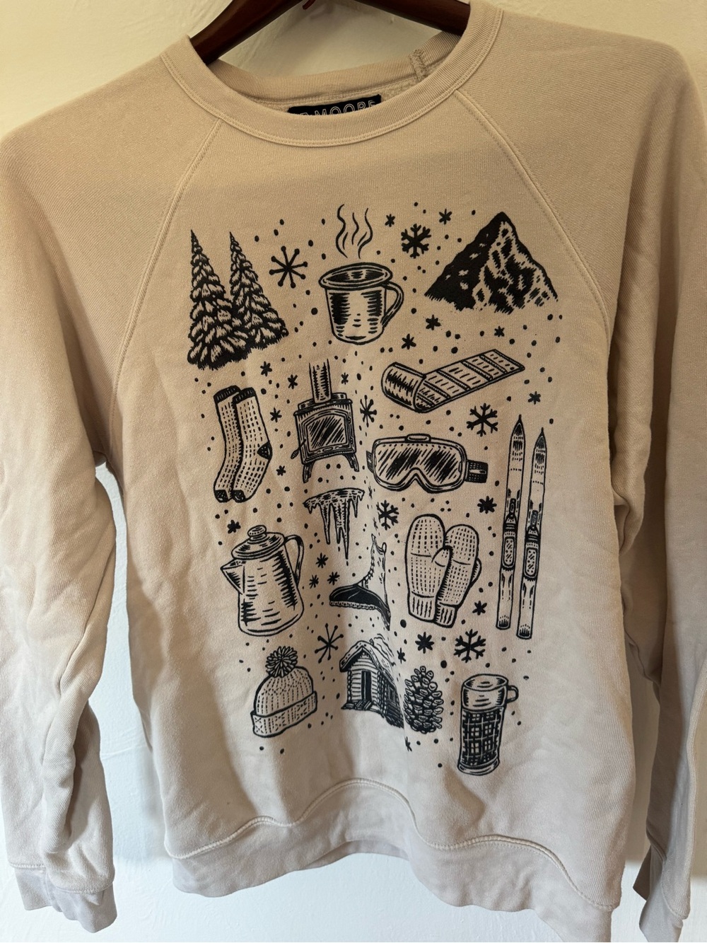 Super Soft Graphic Crewneck Sweater - Outdoor Winter Icons
